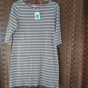 Boden 10 Cotton Striped Shirt Dress w Pockets
